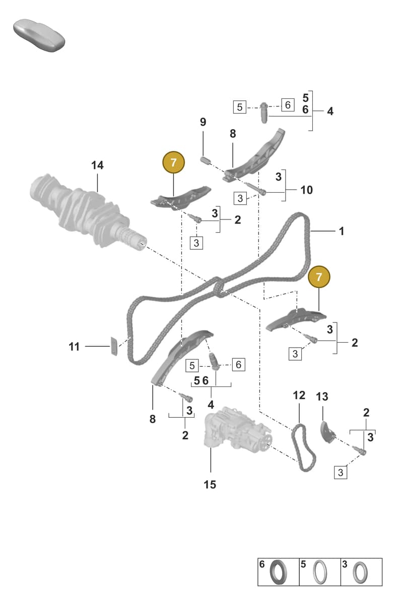 0PB109513B — Porsche 911 (2024-2025) diagram p53103110, position 7