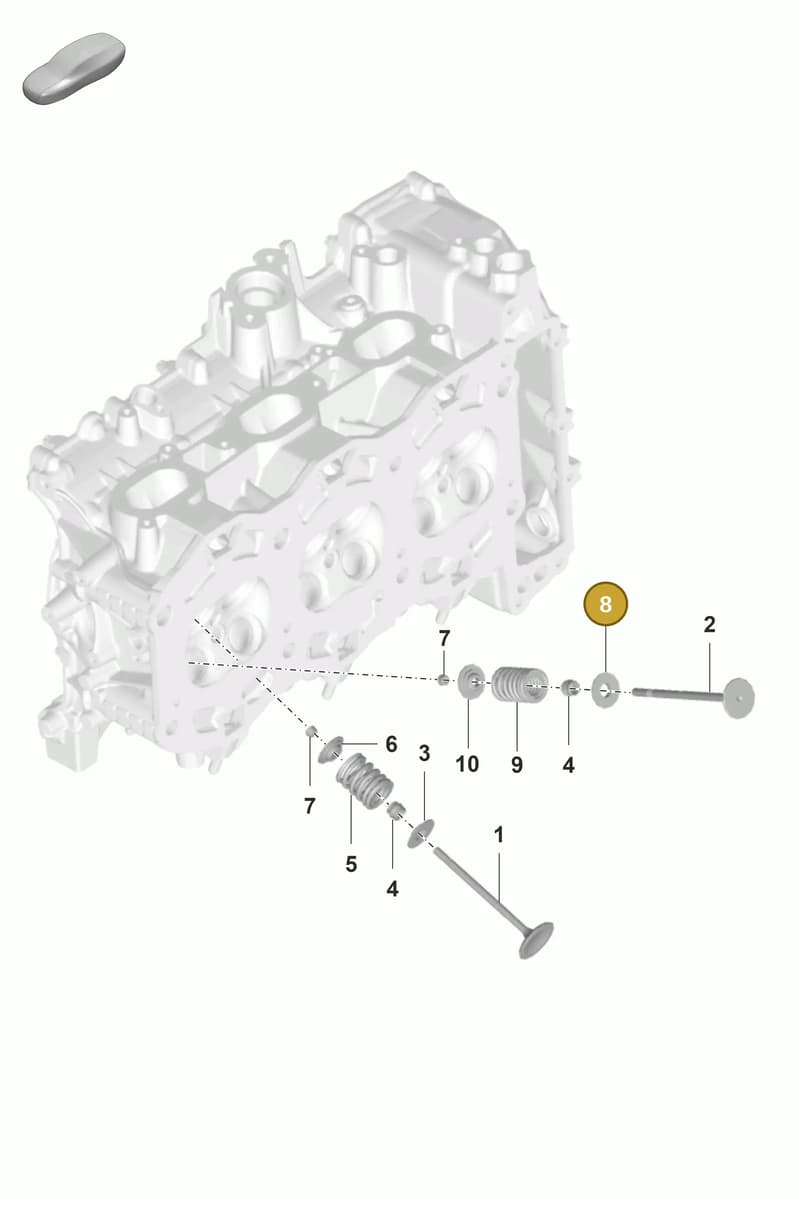 0PB109630 — Porsche 911 (2024-2025) diagram p53103010, position 8