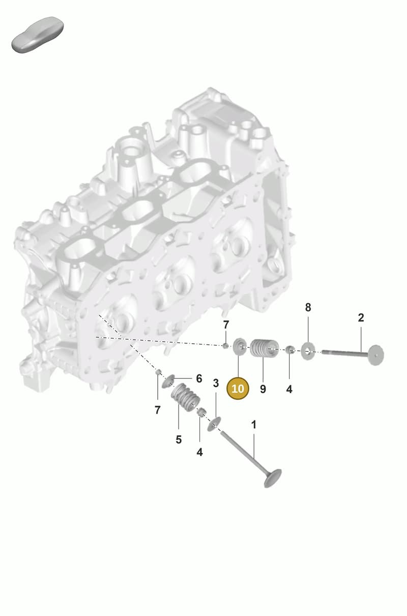 0PB109642 — Porsche 911 (2024-2025) diagram p53103010, position 10
