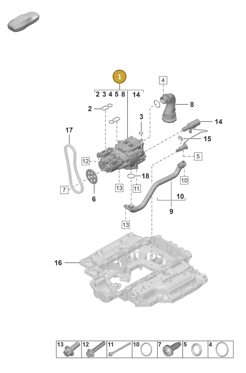 0PB115103G — Porsche 911 (2020-2022) diagram p53104000, position 1