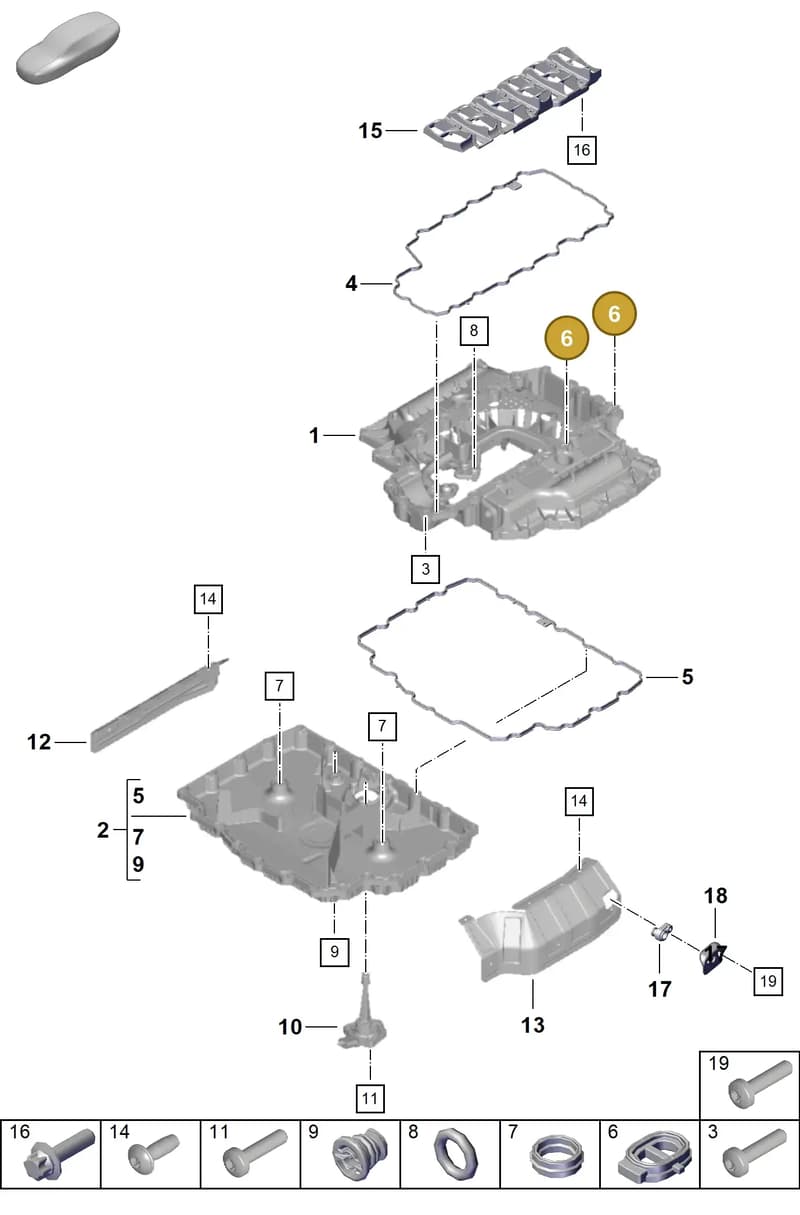 0PB115111C — Porsche Boxster Spyder (2019-2020) diagram p55104050, position 6