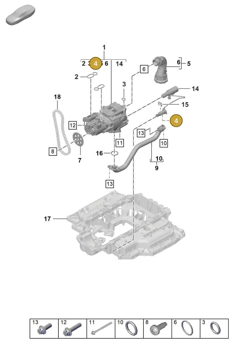 0PB115137 — Porsche Boxster Spyder (2019-2020) diagram p54104000, position 4