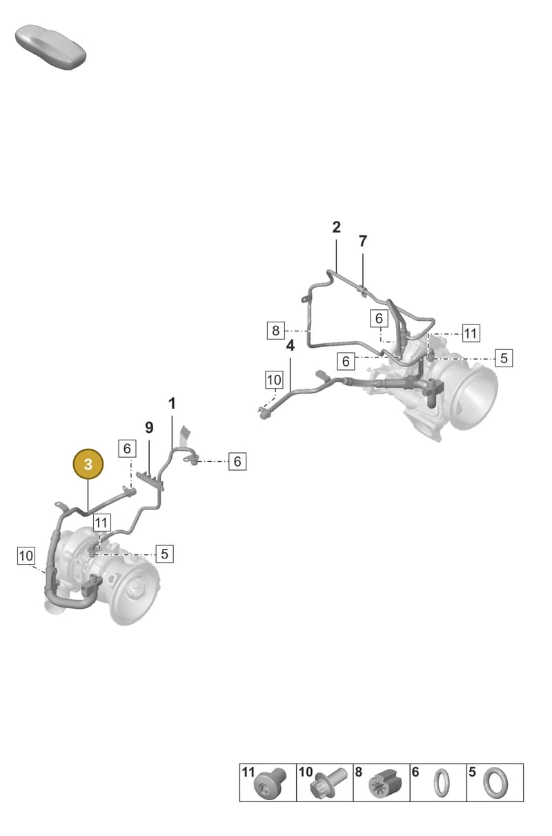 0PB115252G — Porsche 911 (2018-2024) diagram p53202150, position 3