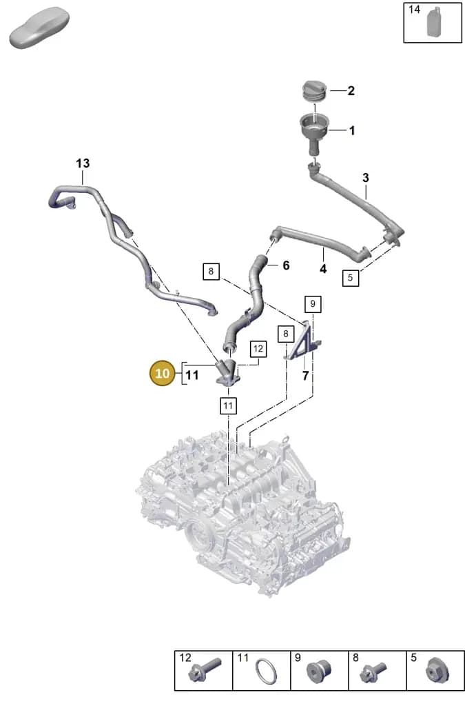 0PB115303 — Porsche Boxster Spyder (2019-2020) diagram p55104100, position 10
