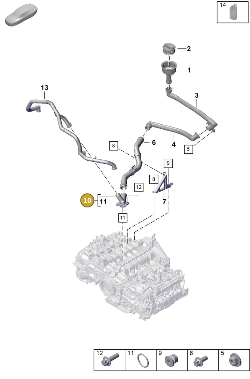 0PB115303 — Porsche Boxster Spyder (2019-2020) diagram p55104100, position 10