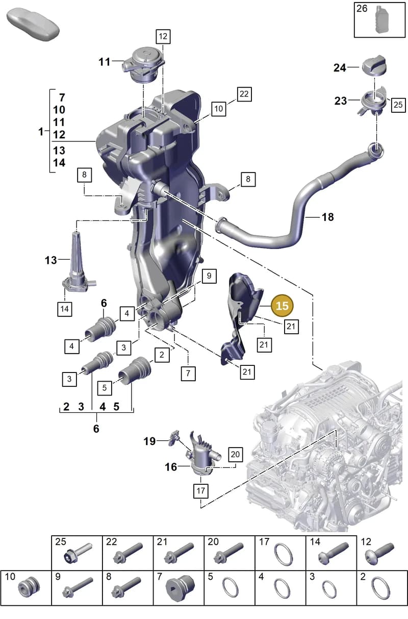 0PB115341C — Porsche 911 (2021-2022) diagram p59104200, position 15
