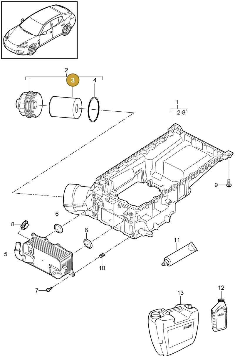 0PB115466 — Porsche Panamera (2009-2016) diagram p35104030, position 3