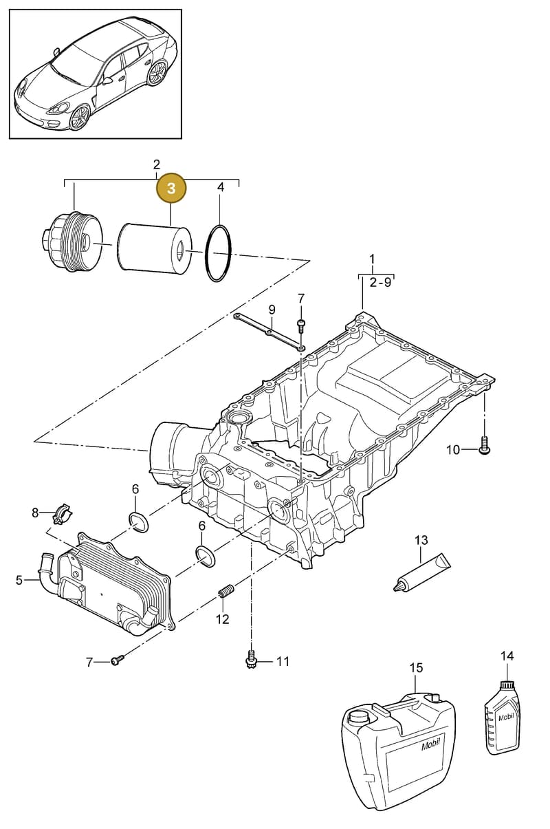 0PB115466 — Porsche Panamera (2009-2016) diagram p35104040, position 3