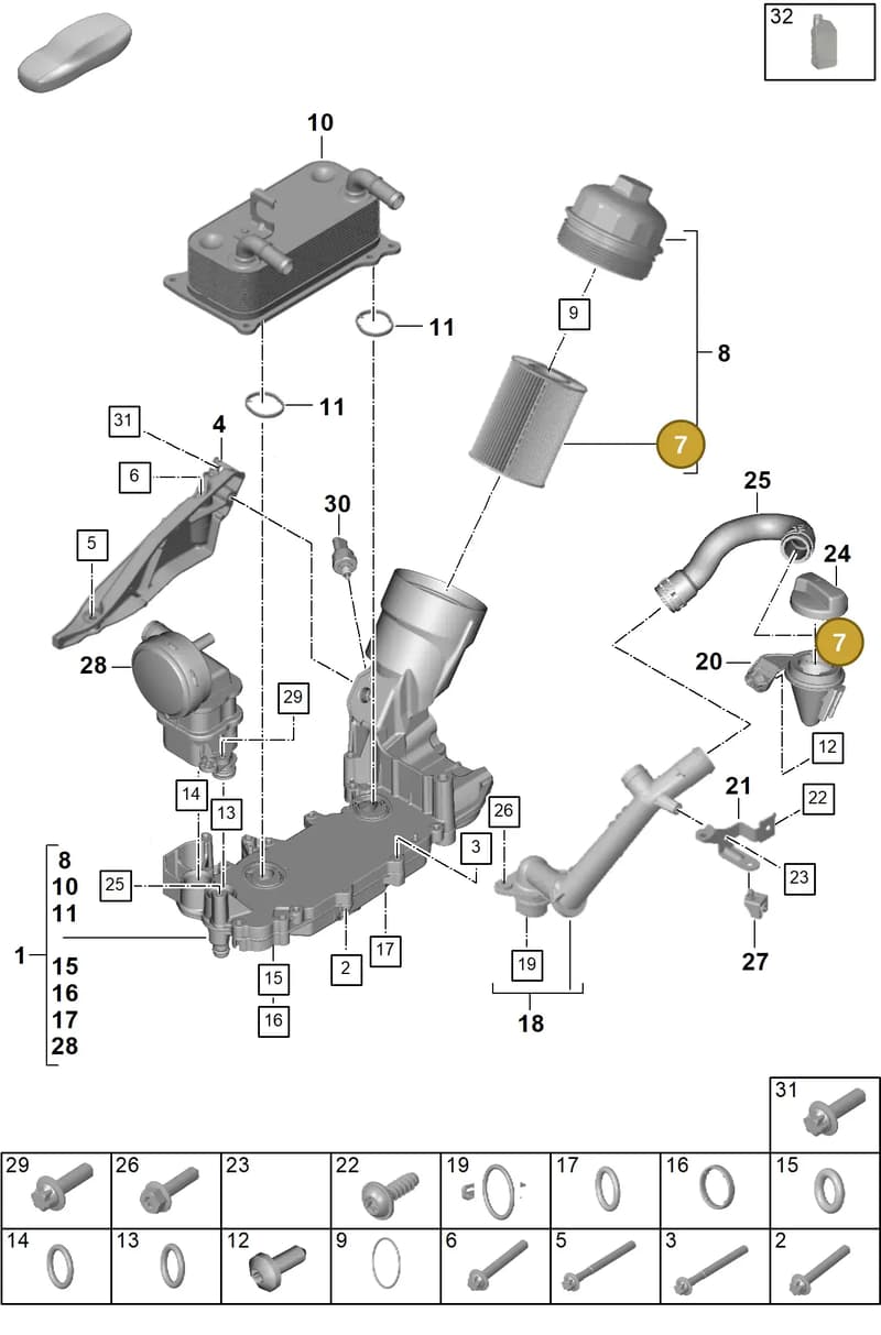 0PB115466 — Porsche 911 (2024-2025) diagram p63104100, position 7