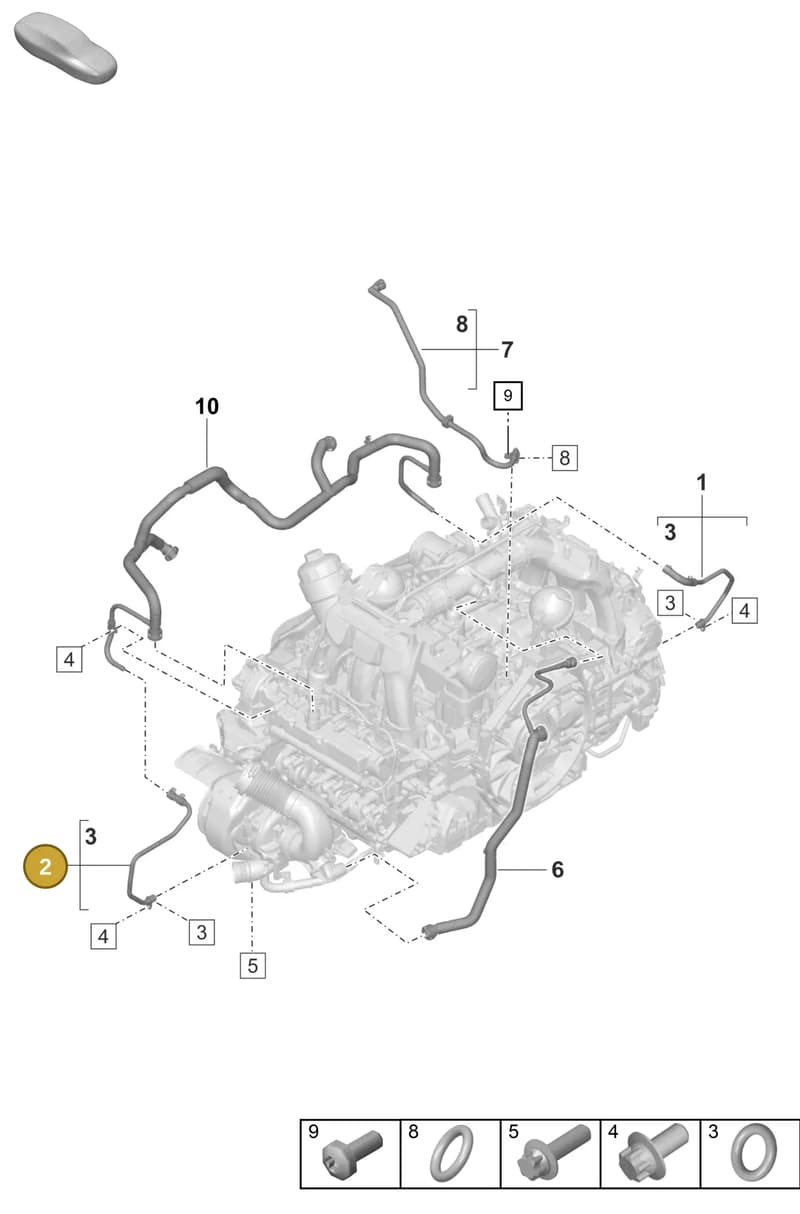 0PB115474C — Porsche 911 (2020-2022) diagram p57107350, position 2