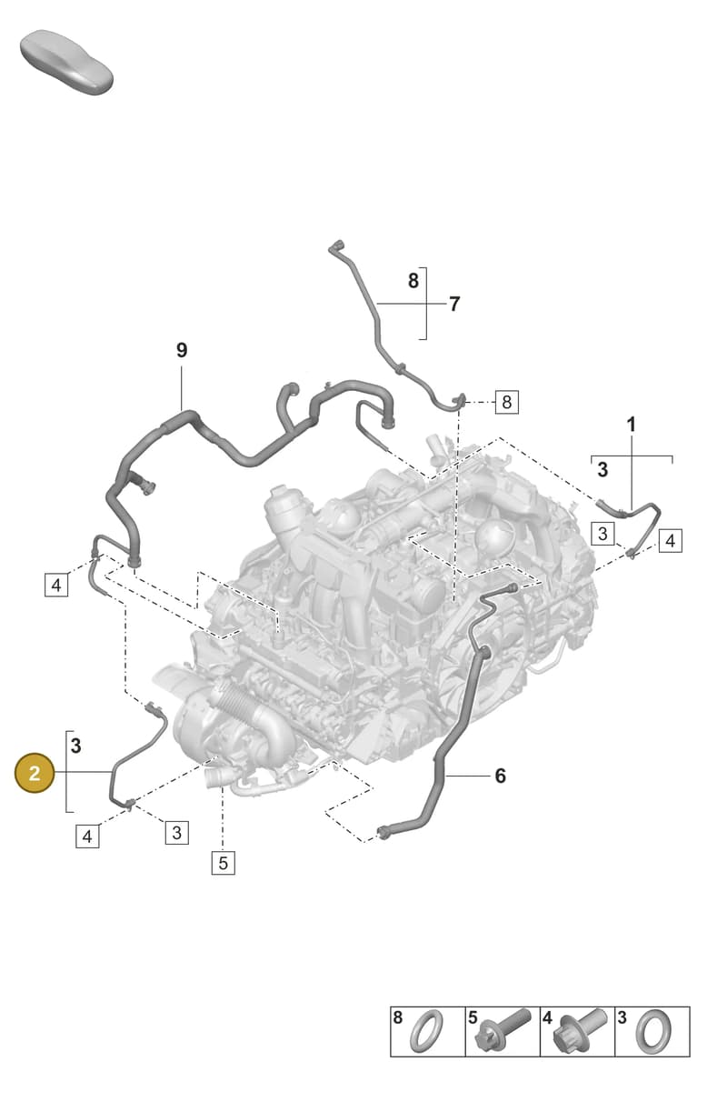 0PB115474D — Porsche 911 (2018-2024) diagram p53107350, position 2