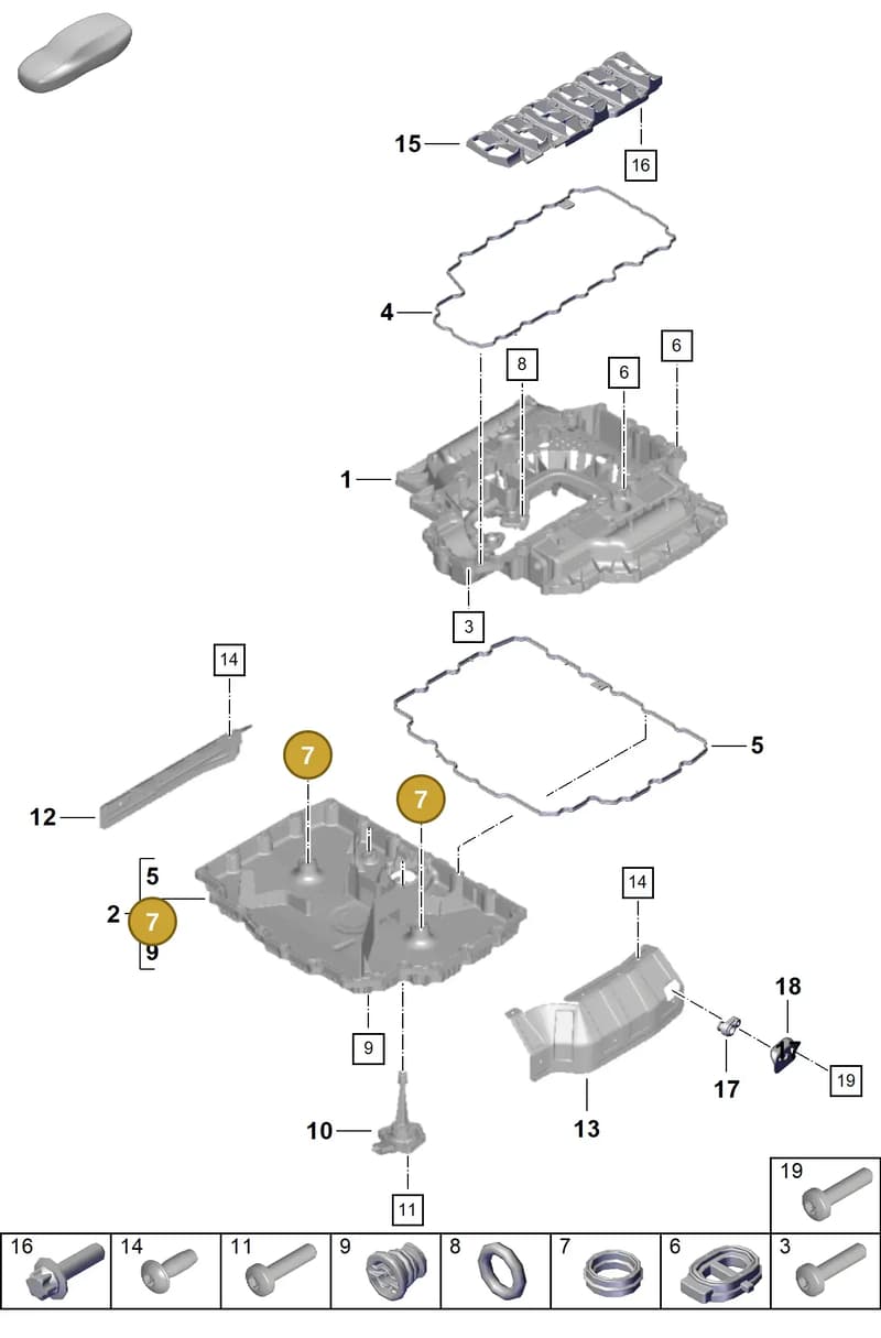 0PB115625A — Porsche Boxster Spyder (2019-2020) diagram p55104050, position 7