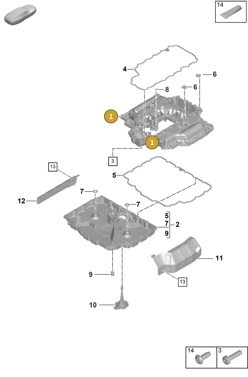 0PB115814D — Porsche 911 (2024-2025) diagram p63104050, position 1
