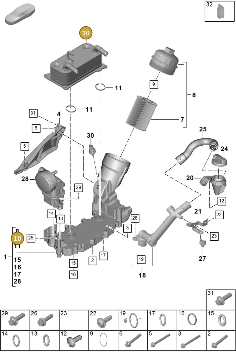 0PB117022 — Porsche 911 (2024-2025) diagram p63104100, position 10