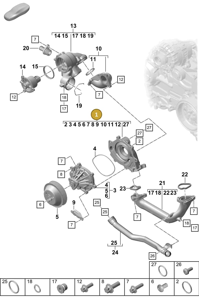 0PB121010C — Porsche Boxster Spyder (2019-2020) diagram p55105000, position 1