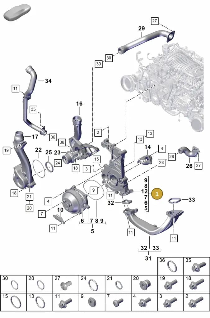 0PB121010C — Porsche 911 (2021-2022) diagram p59105000, position 1