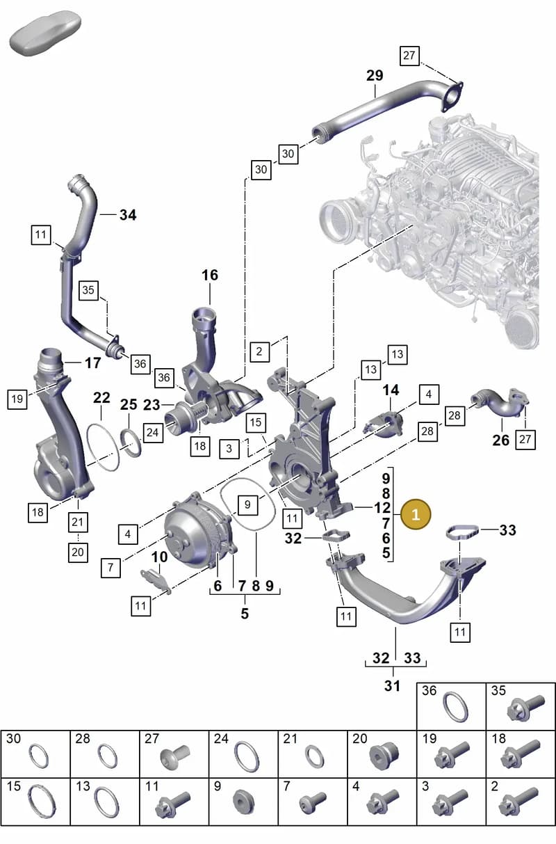 0PB121010C — Porsche 911 (2021-2022) diagram p59105000, position 1