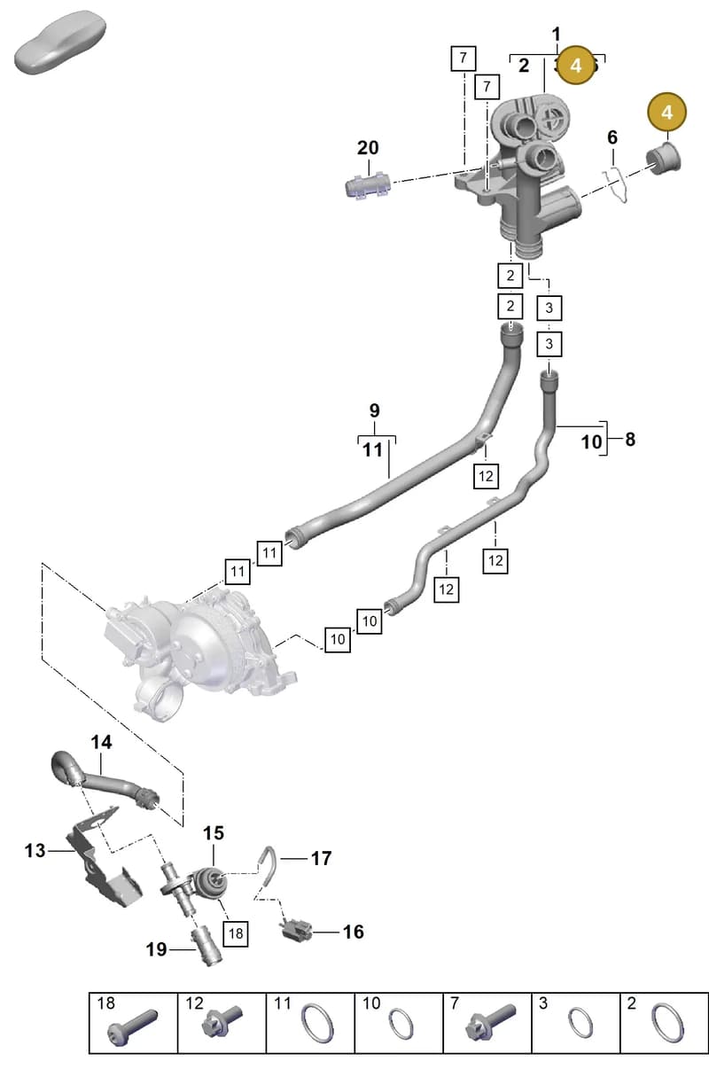 0PB121099 — Porsche Boxster Spyder (2019-2020) diagram p55105060, position 4