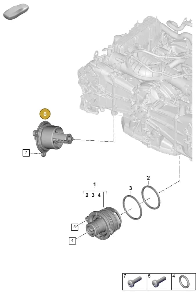0PB121110A — Porsche 911 (2024-2025) diagram p63105010, position 6