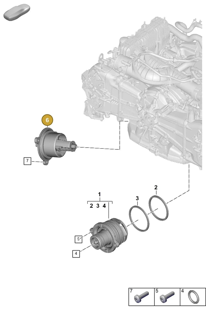 0PB121110A — Porsche 911 (2024-2025) diagram p63105010, position 6