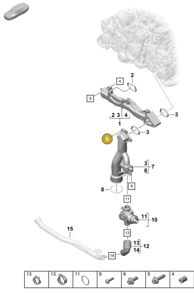 0PB121132B — Porsche Boxster Spyder (2019-2020) diagram p55105050, position 6