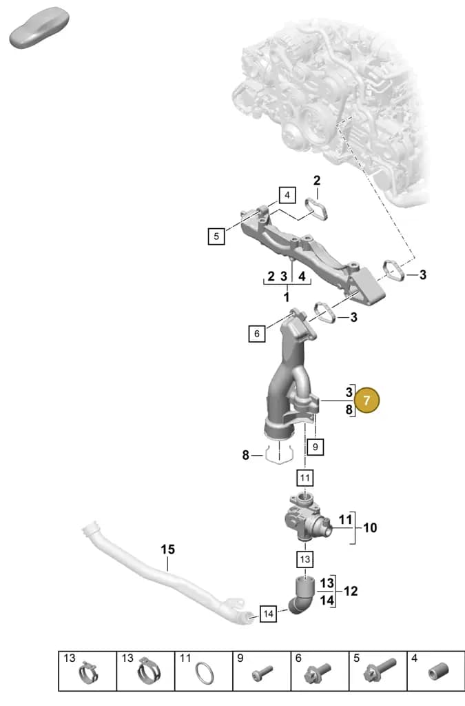 0PB121132 — Porsche Boxster Spyder (2019-2020) diagram p55105050, position 7