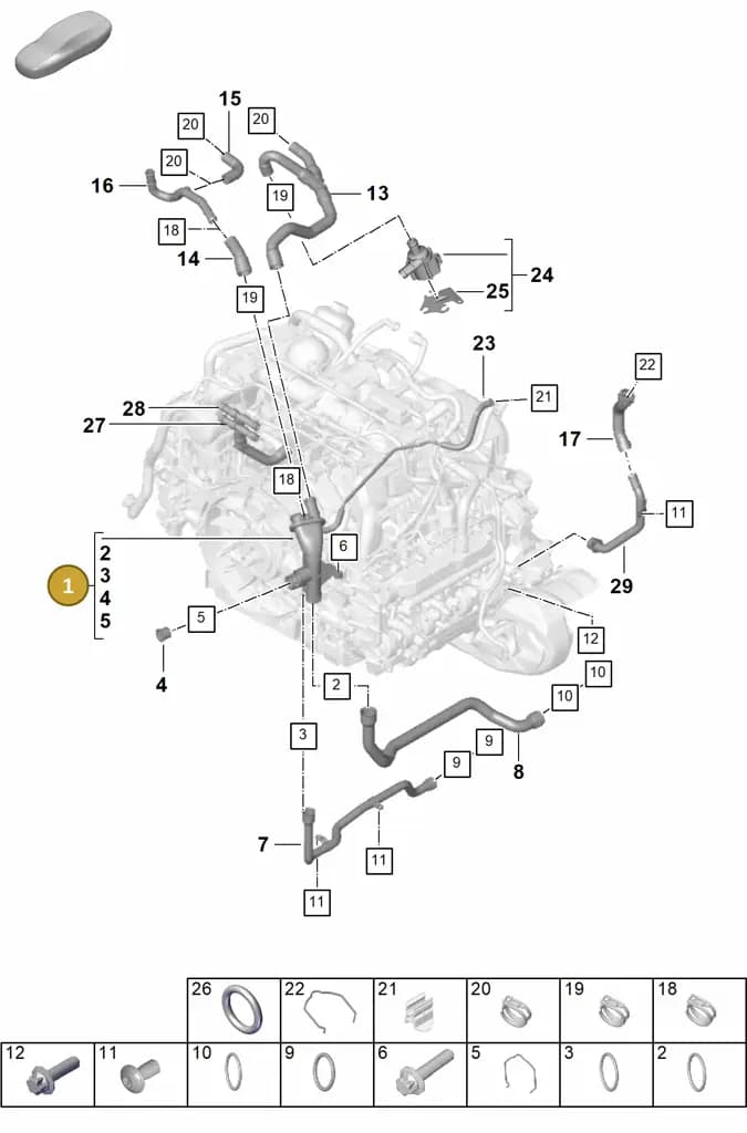 0PB121187 — Porsche 911 (2024-2025) diagram p63105060, position 1