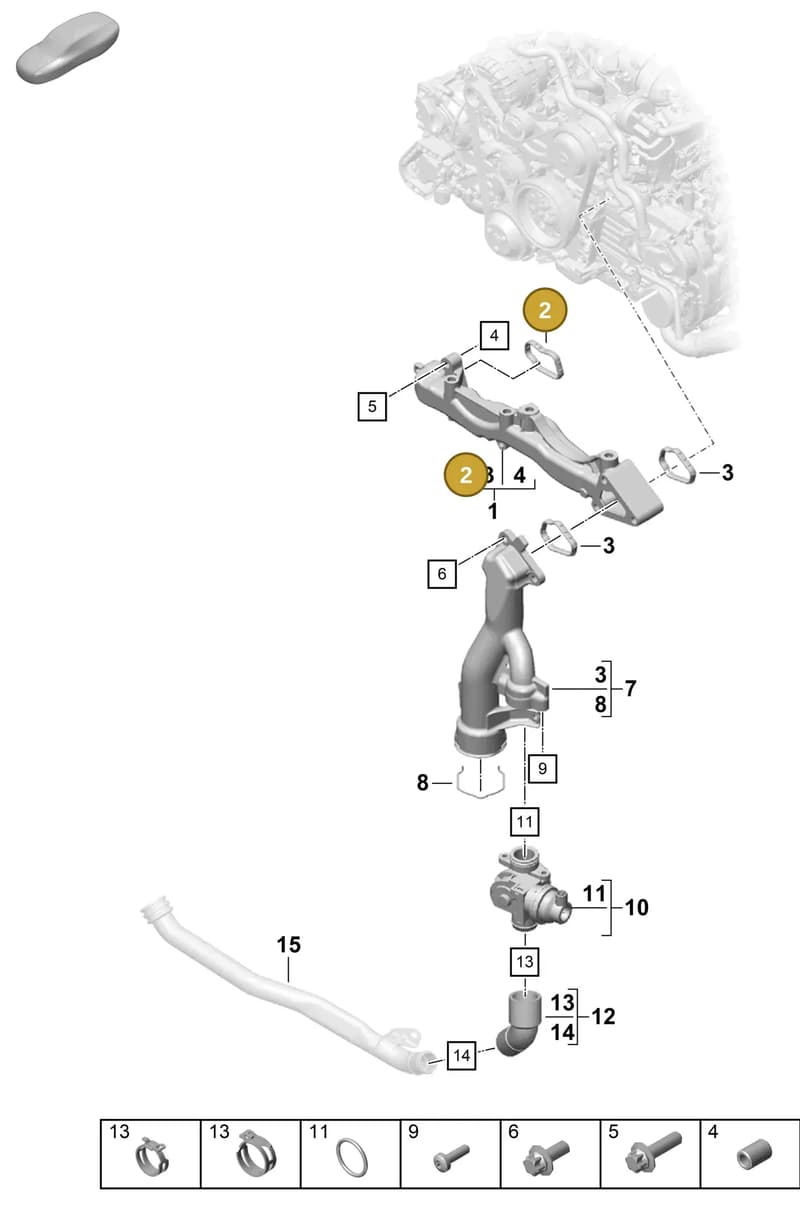 0PB121228A — Porsche Boxster Spyder (2019-2020) diagram p55105050, position 2