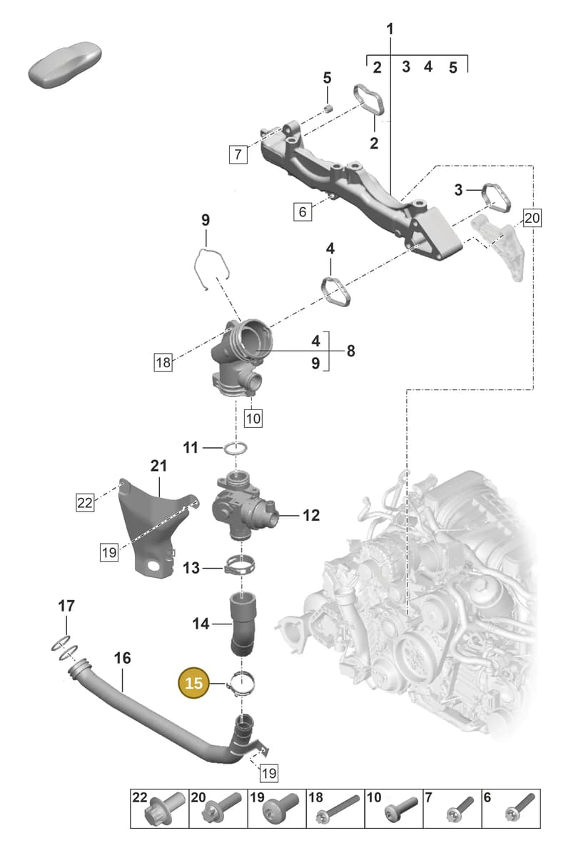 0PB121371 — Porsche 911 (2018-2024) diagram p53105050, position 15