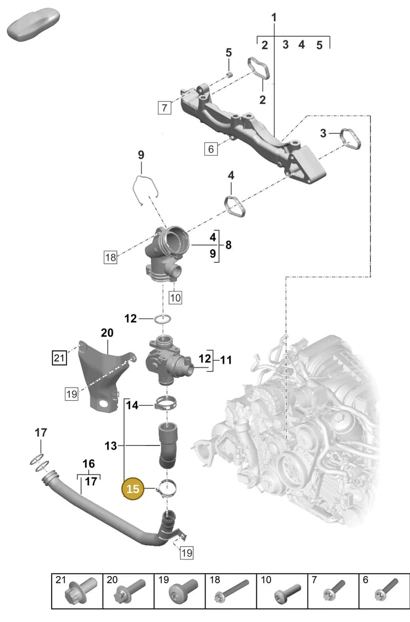 0PB121371 — Porsche 911 (2020-2022) diagram p57105050, position 15