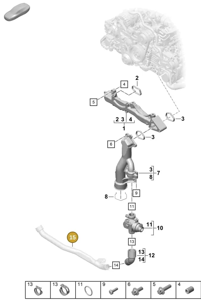 0PB121507C — Porsche Boxster Spyder (2019-2020) diagram p55105050, position 15