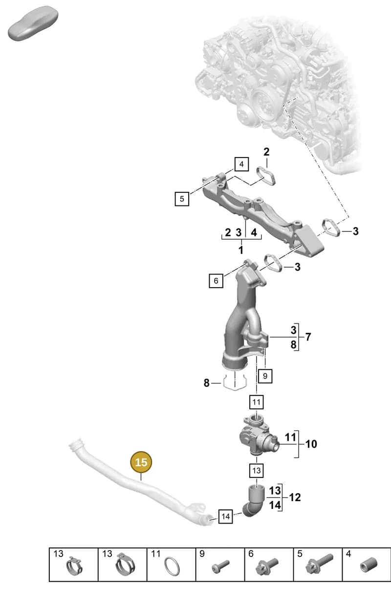 0PB121507C — Porsche Boxster Spyder (2019-2020) diagram p55105050, position 15