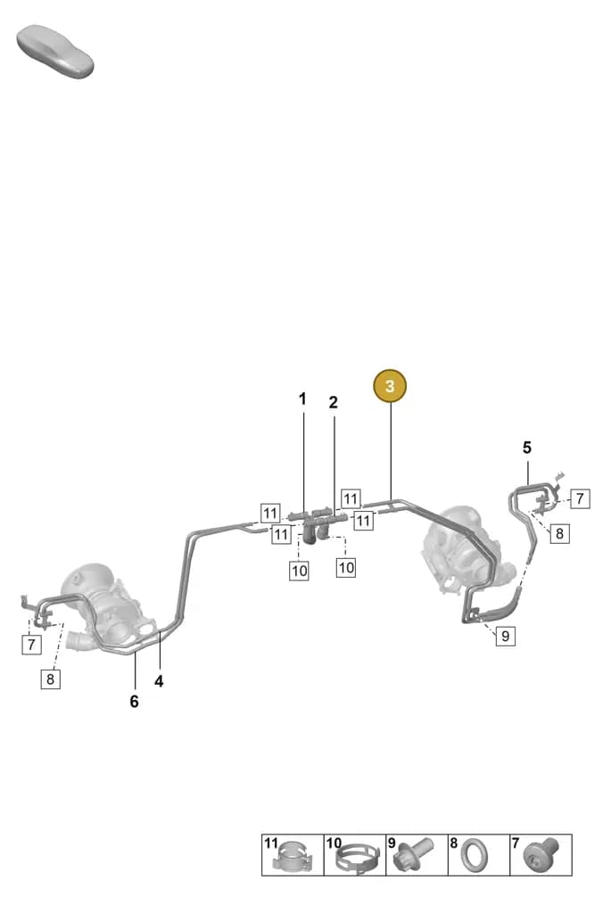 0PB121661 — Porsche 911 (2024-2025) diagram p53202100, position 3