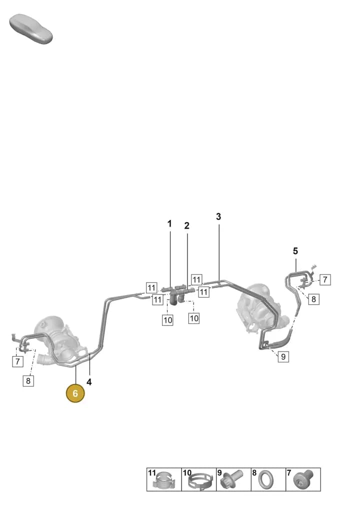 0PB121664A — Porsche 911 (2024-2025) diagram p53202100, position 6