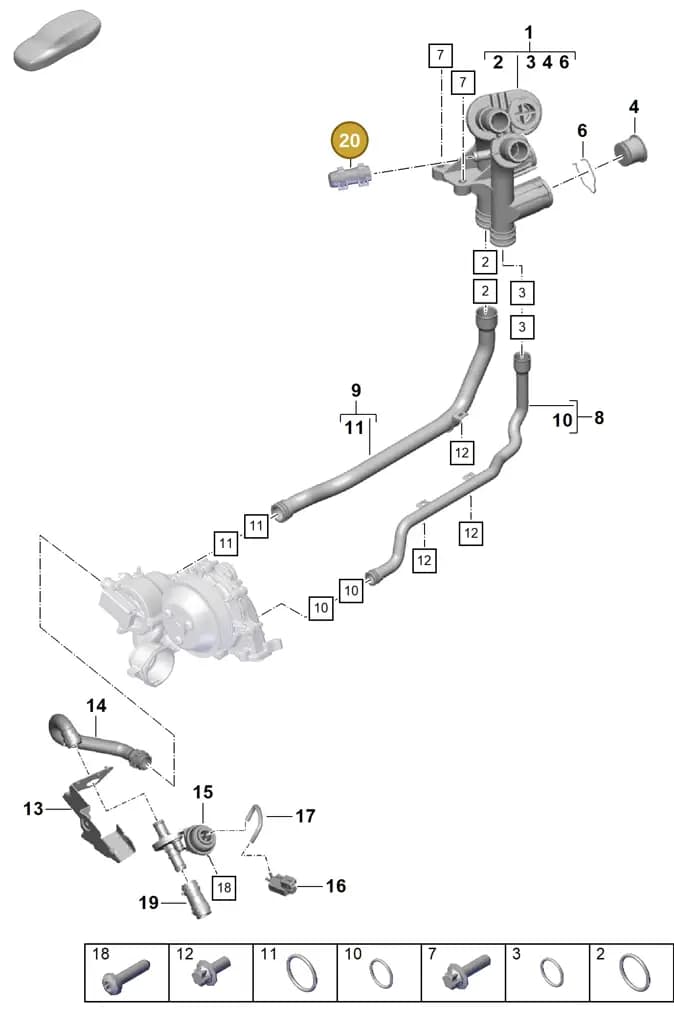 0PB121675 — Porsche Boxster Spyder (2019-2020) diagram p55105060, position 20