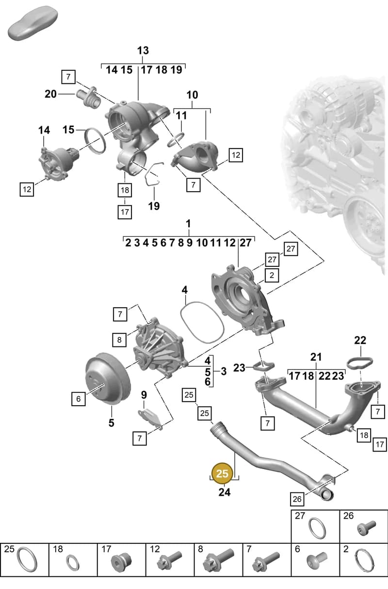 0PB121688A — Porsche Boxster Spyder (2019-2020) diagram p55105000, position 25