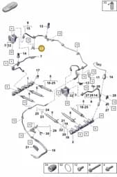 0PB127233 Porsche Retainer for Fuel Line