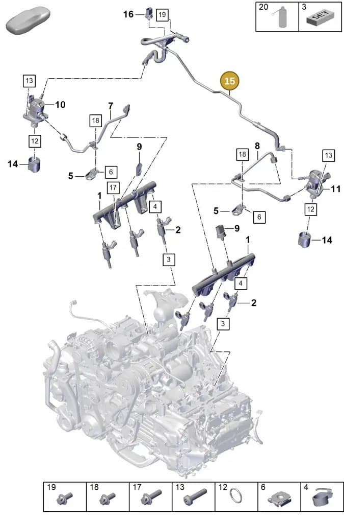 0PB127503J — Porsche Boxster Spyder (2019-2020) diagram p59107000, position 15