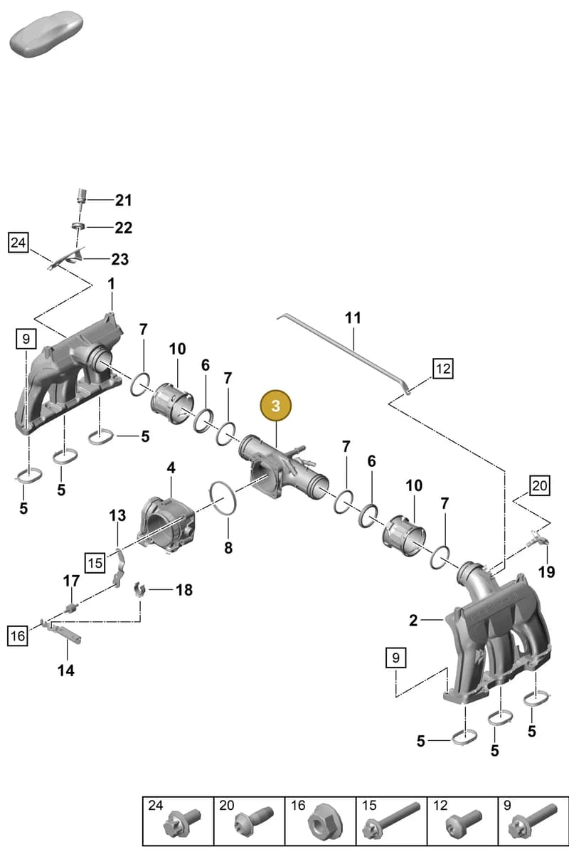 0PB128335C — Porsche 911 (2020-2022) diagram p57107100, position 3
