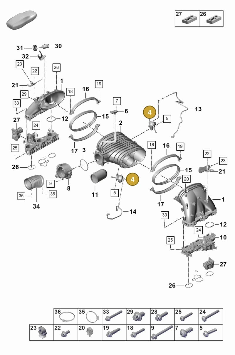 0PB129061 — Porsche 911 (2021-2022) diagram p59107100, position 4