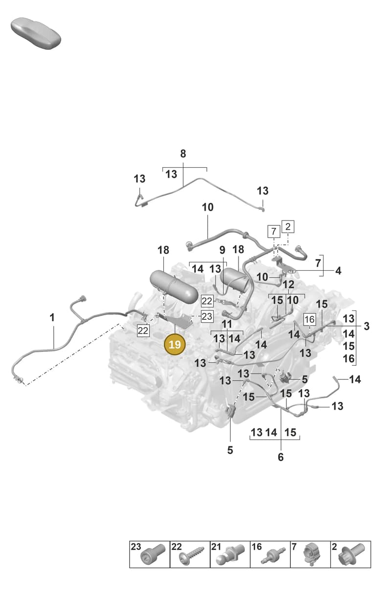 0PB129080 — Porsche 911 (2021-2022) diagram p59107400, position 19