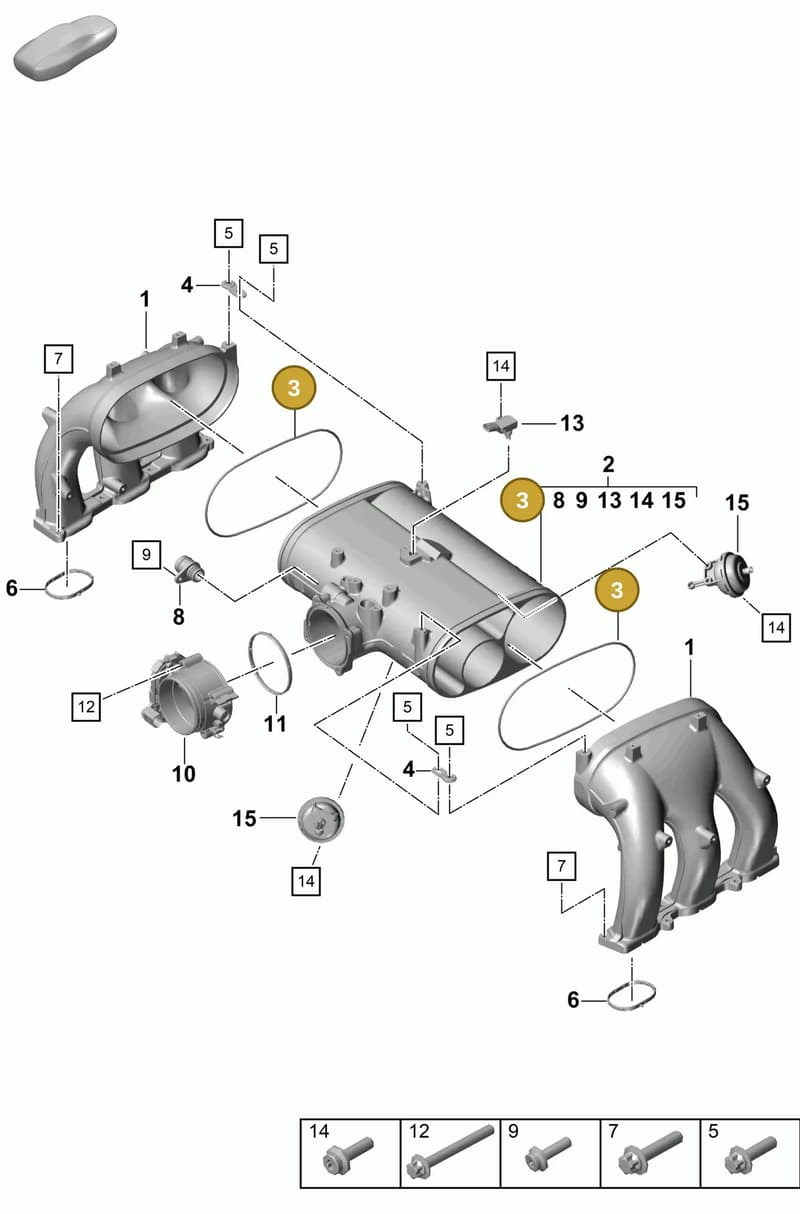 0PB129219 — Porsche Boxster Spyder (2019-2020) diagram p55107100, position 3