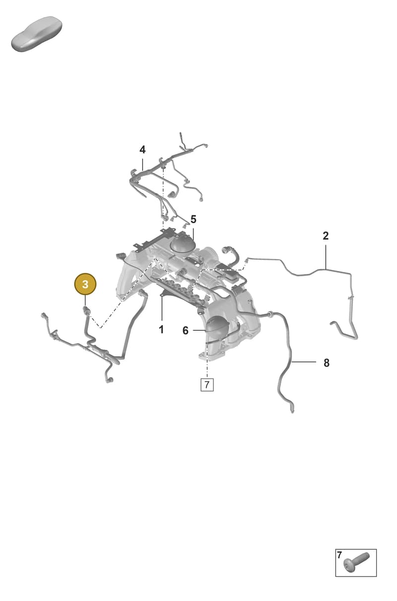 0PB129456C — Porsche 911 (2024-2025) diagram p53107400, position 3