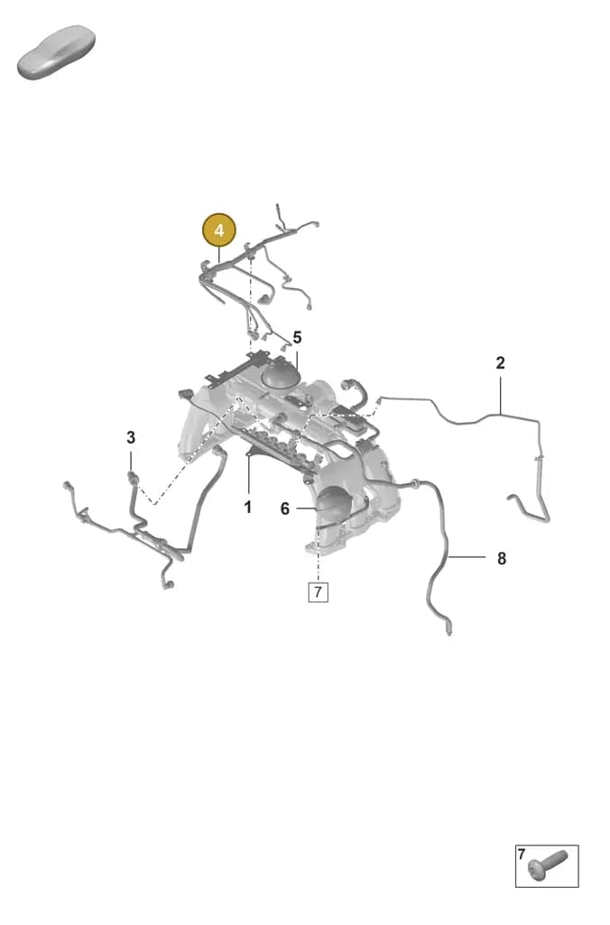 0PB129632G — Porsche 911 (2024-2025) diagram p53107400, position 4