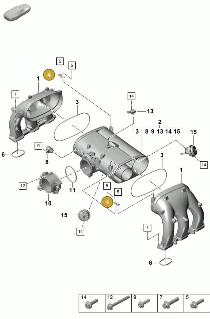 0PB129756 — Porsche Boxster (2016-2019) diagram p55107100, position 4