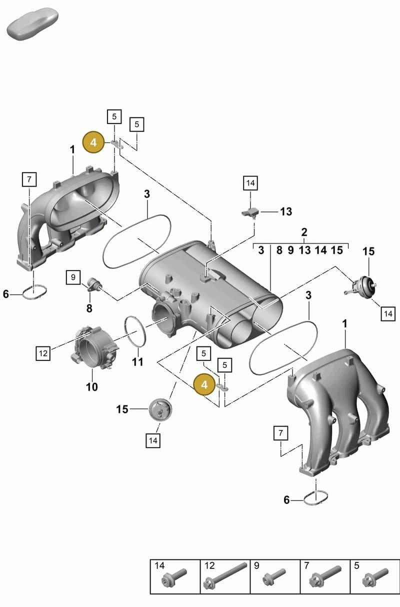 0PB129756 — Porsche Boxster (2016-2019) diagram p55107100, position 4