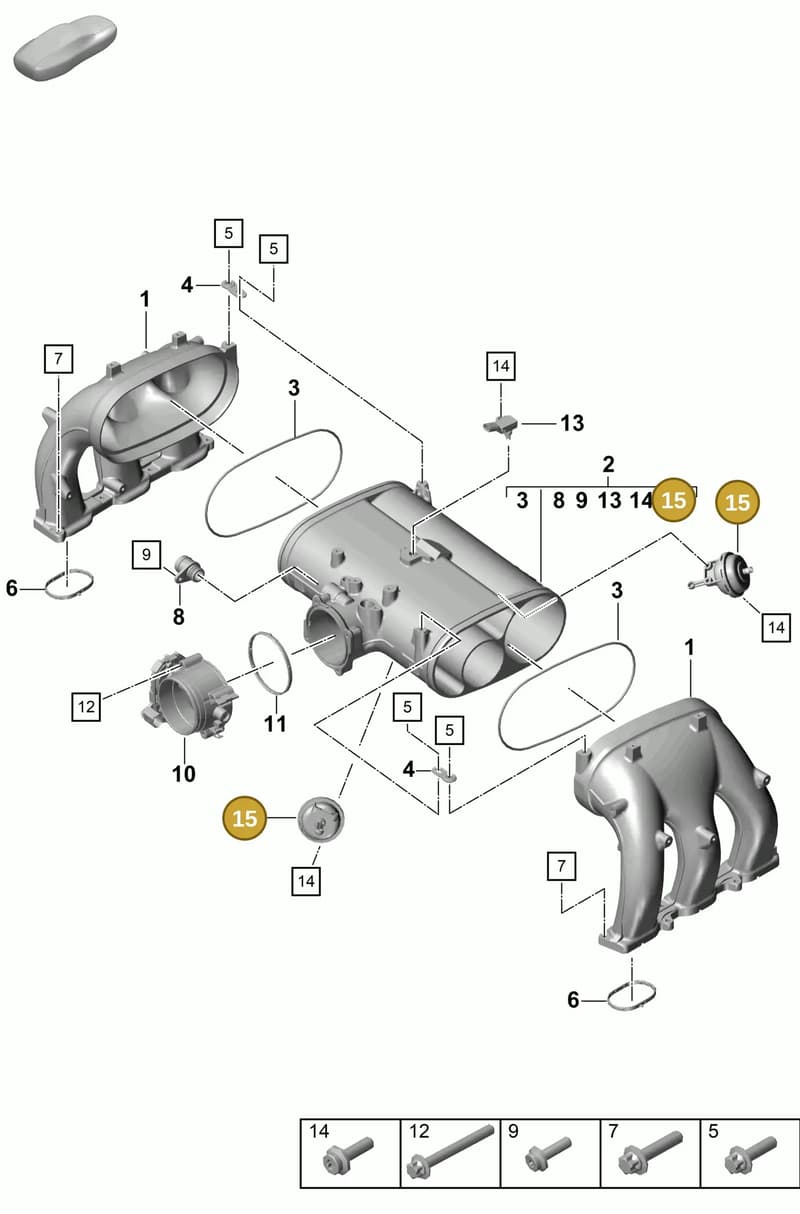 0PB129802 — Porsche Boxster Spyder (2019-2020) diagram p55107100, position 15