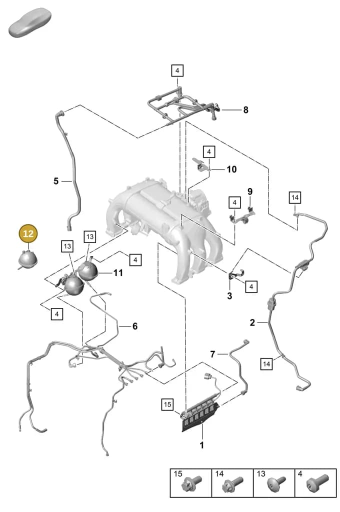 0PB129808 — Porsche Boxster Spyder (2019-2020) diagram p55107400, position 12