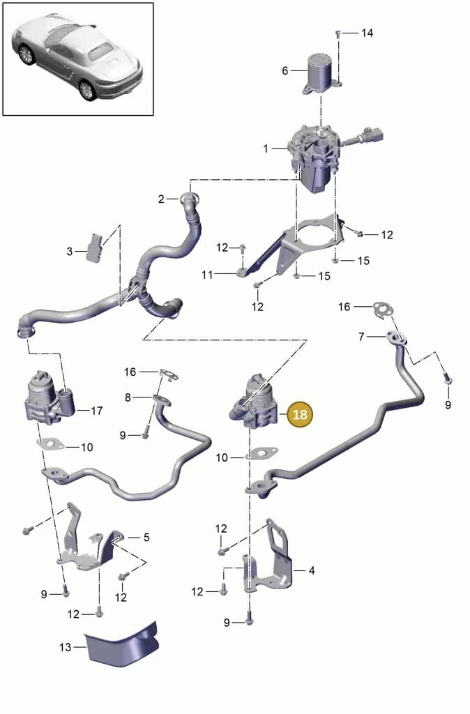 0PB131097D — Porsche Boxster (2016-2019) diagram p48000001, position 18