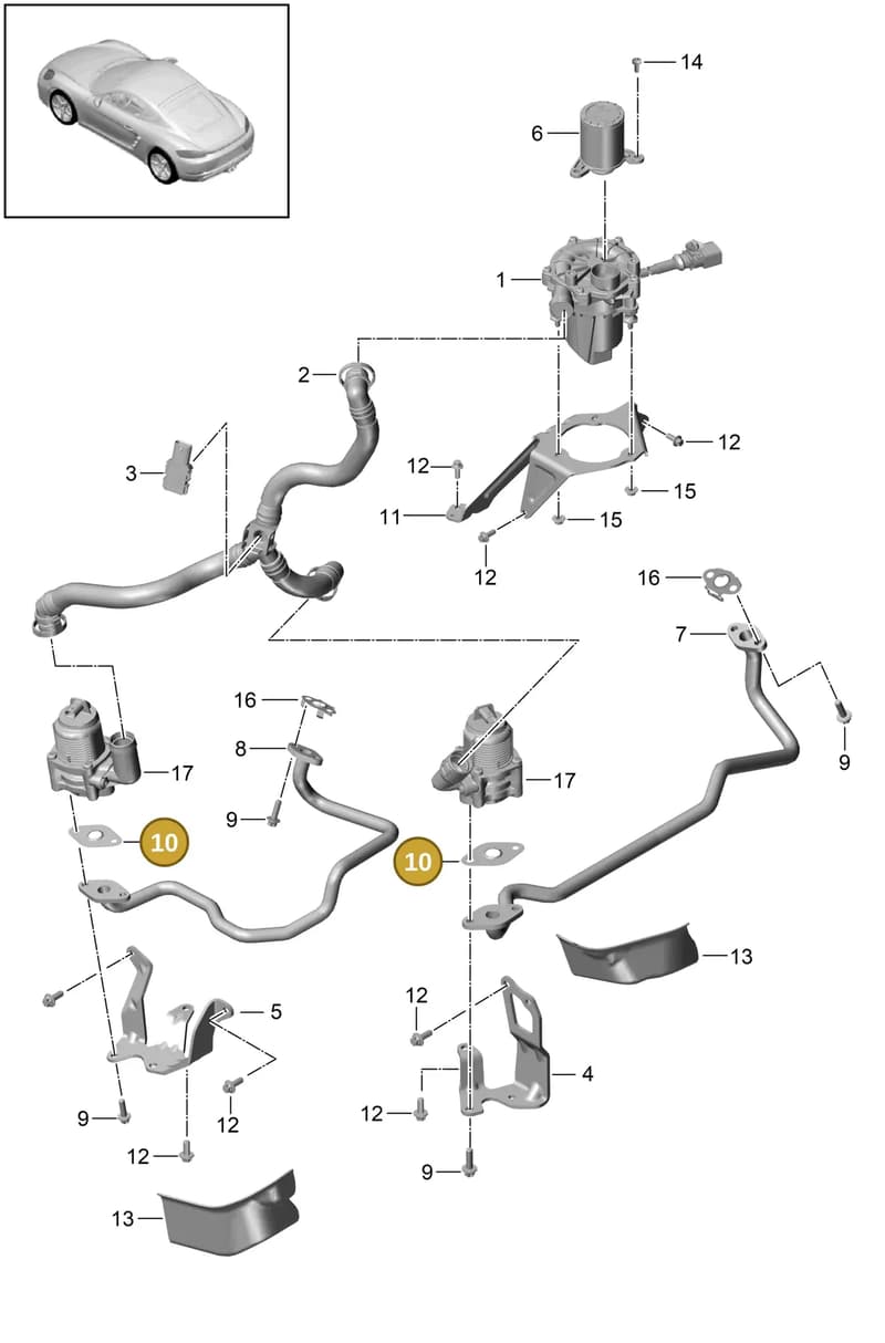 0PB131120 — Porsche Cayman (2016-2019) diagram p50108000, position 10